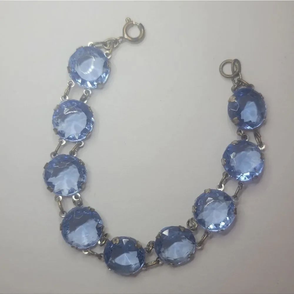 Blue Vintage Czech Glass Bracelet